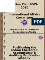 Action Plan 2009-2010 International Affairs Committee: The Institute of Chartered Accountants of India