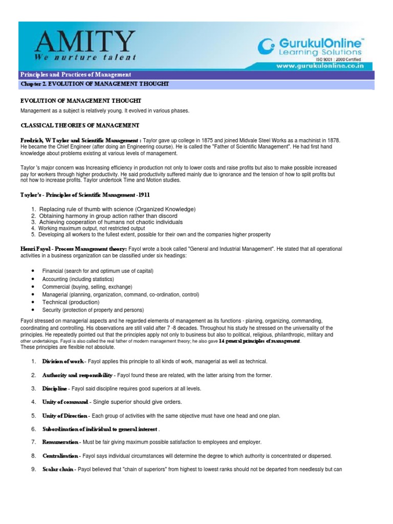 Principles and practices of management pdf business
