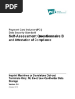 Self-Assessment Questionnaire B: and Attestation of Compliance