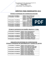 Horarios PROPEDEUTICO CURSO 2014