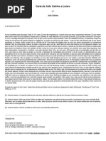 Carta de João Calvino a Lutero