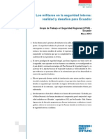 Los Militares en La Seguridad Interna ECUADOR PDF