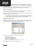 Best Practices Reference Guide For Managing Your Mailbox