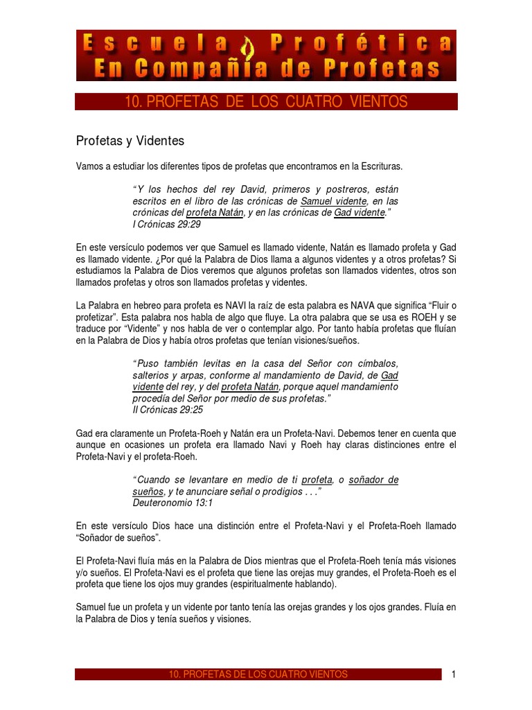 Profetas y Vientos Espirituales | PDF | Espíritu | Profeta