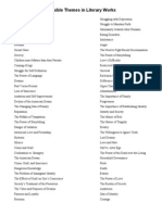 List of PList of Possible Themes in Literary Works