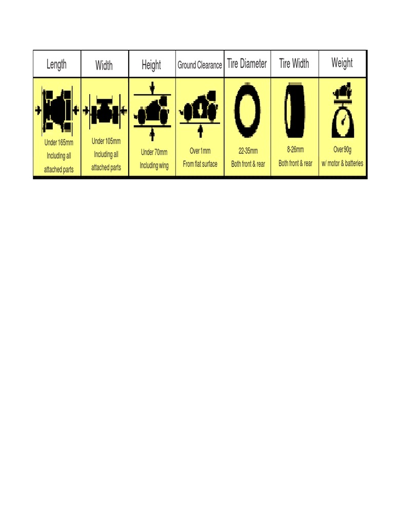 Length Width Height Tire Diameter Tire Width Weight: Ground Clearance | PDF