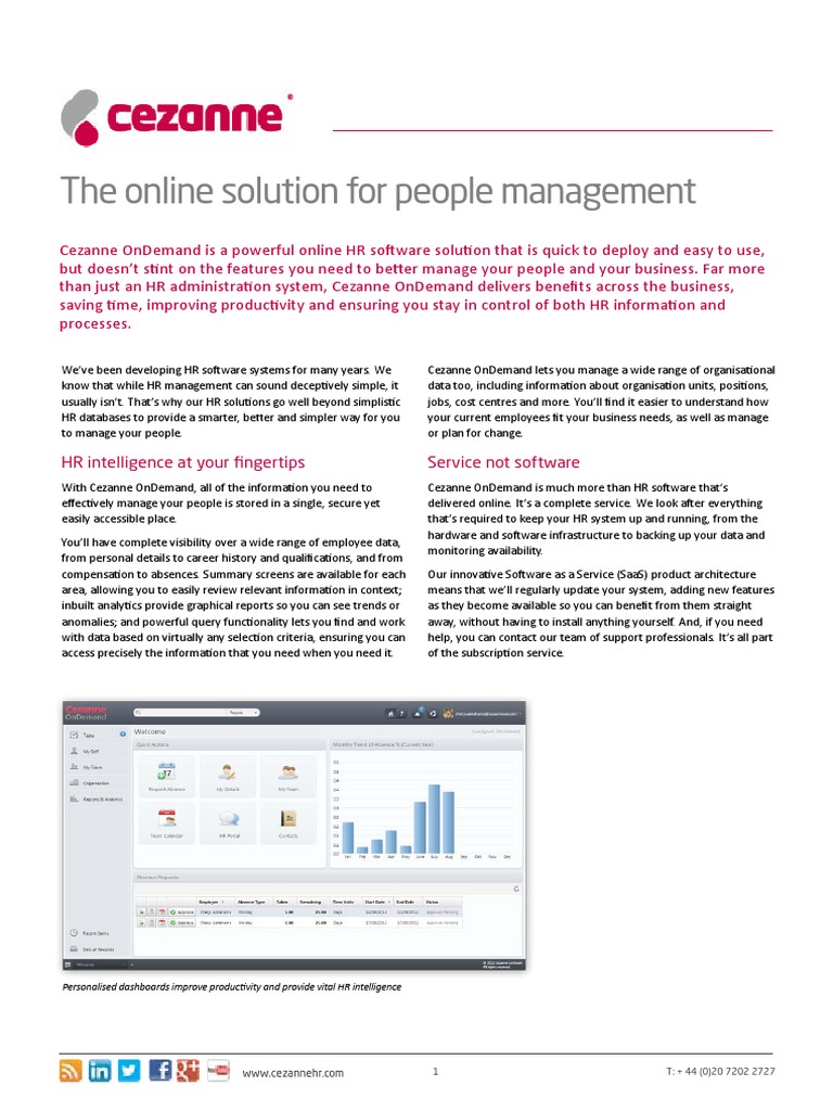 Cezanne HR People Absences HRPortal en | PDF | Web Browser | Employment