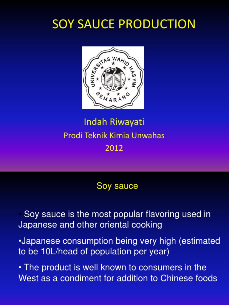 10. Soy Sauce Production Soy Sauce Fermentation