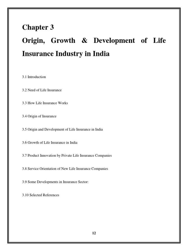 CHP 3 - Origin, Growth and Development of Insurance Sector in India ...