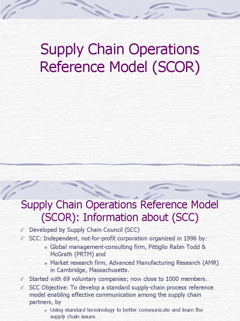 SCOR Model Overview for Supply Chain Management | PDF | Supply Chain ...