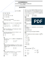 Lista de Exercícios Números Complexos