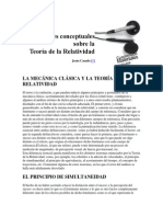 Precisiones conceptuales sobre la teoría dela relatividad