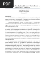 Analysis Of English Curriculum In A University In Indonesia
