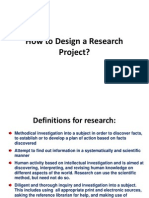 How to Design a Research Project