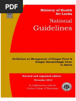 National Guidelines on Management of Dengue Fever & Dengue Haemorrhagic Fever In Adults - Sri Lanka