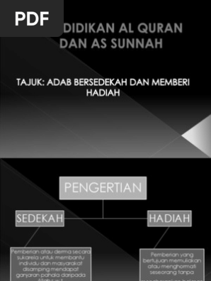 Adab Bersedekah Dan Hadiah Pdf