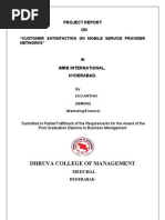 Download Customer Satisifaction Towards Mobileservice Providers by karthik chilamantula SN20909070 doc pdf
