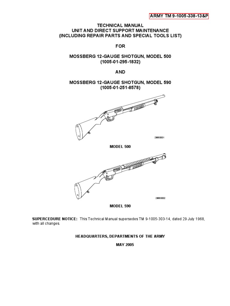 Mossberg 500/590 Maintenance Manual | PDF | Cartridge (Firearms