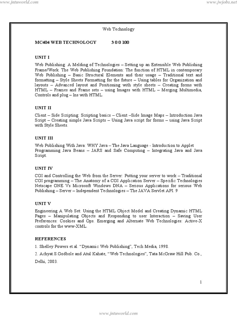 WT - Notes Jwfiles | PDF | Html | Html Element