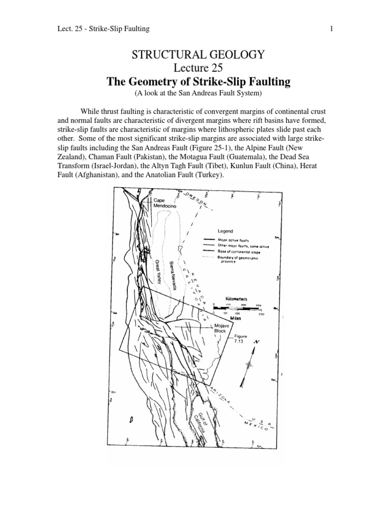 The Geometry of StrikeSlip Faulting Structural Geology PDF Fault