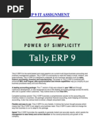 Tally Erp 9 It Assignment