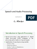 Introduction To Speech Processing