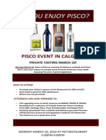 Do You Enjoy Pisco?: Pisco Event in Calgary