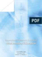 International Electronic Journal of Mathematics Education - Vol 6 - N1
