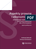 Wydanie II. Aspekty Prawne I Ekonomiczne Ponownego Wykorzystania Informacji Publicznej Dla Informatyków - Ujęcie Praktyczne