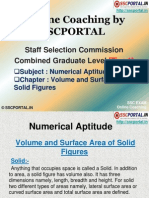 SSC CGL Numerical Aptitude Volume and Surface Area of Solid Figures