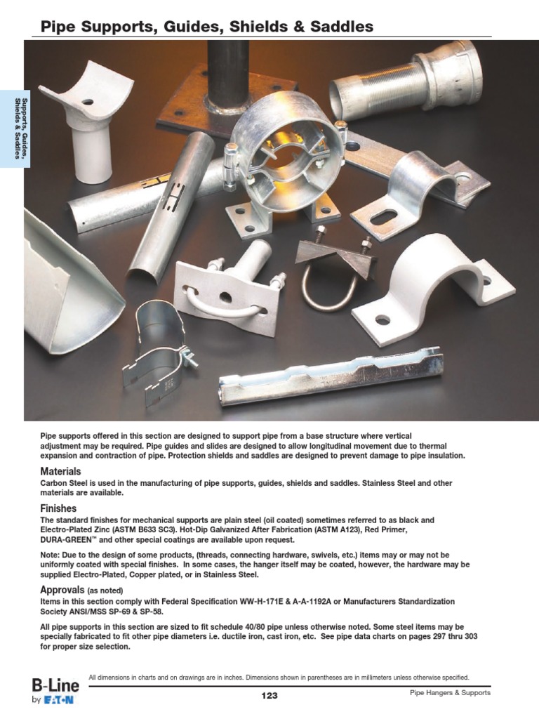 BLine Pipe Supports, Guides, Shields & Saddles Download Free PDF