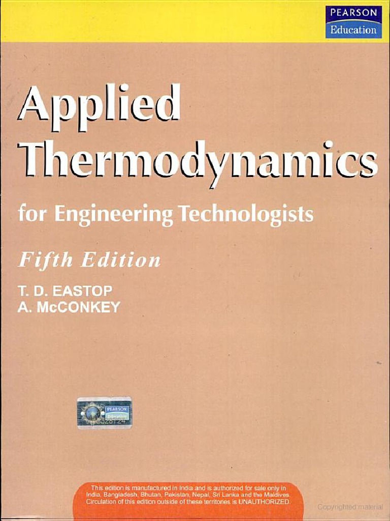 Applied Thermodynamics and Engineering Fifth Edition by t.d Eastop and