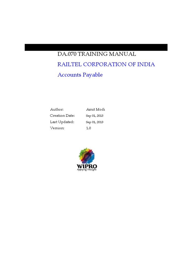 Oracle Payables Training Manual | PDF | Accounts Payable | Invoice