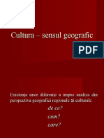 Cultura - Sensul Geografic