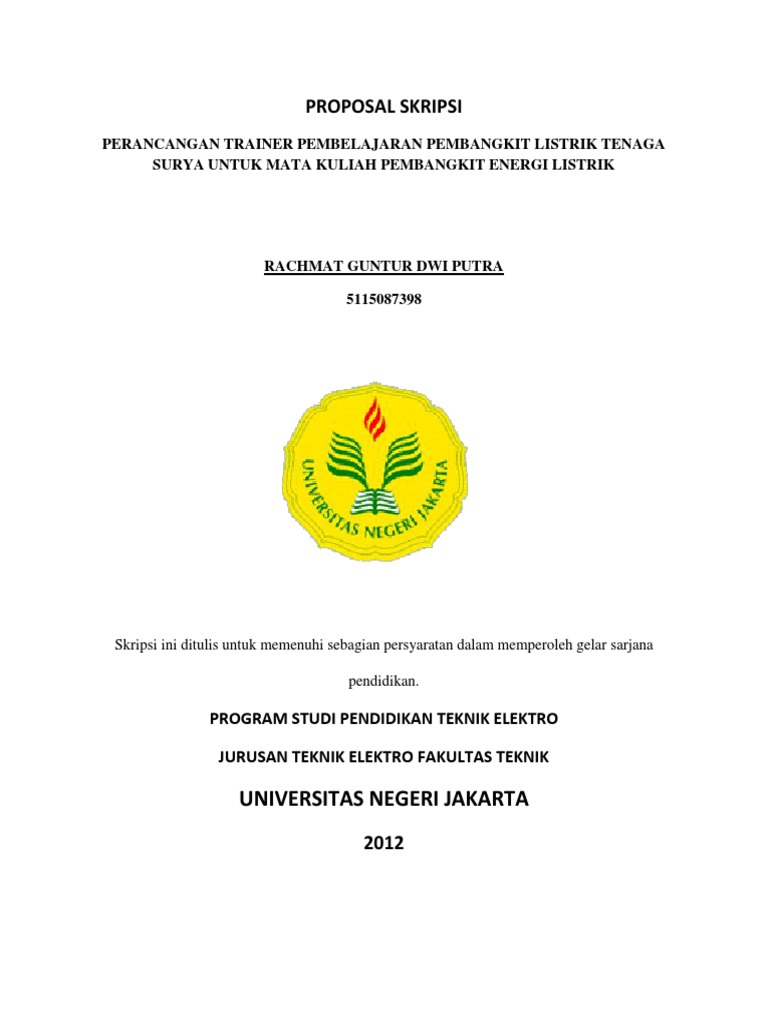 Contoh Skripsi Elektro