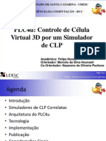 controle de célula virtual 3D por um simulador de CLP