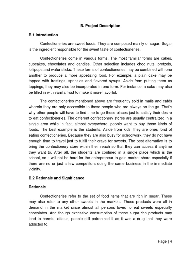 Project Description PDF Confectionery Candy