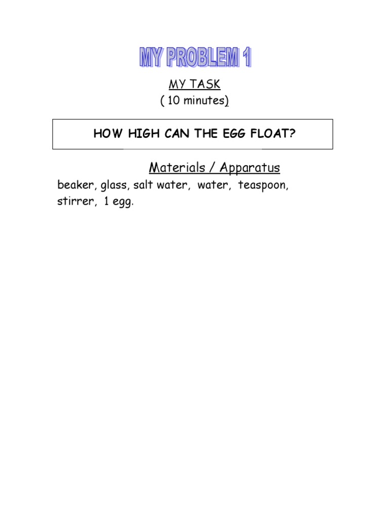 Science Experiments for Students | PDF