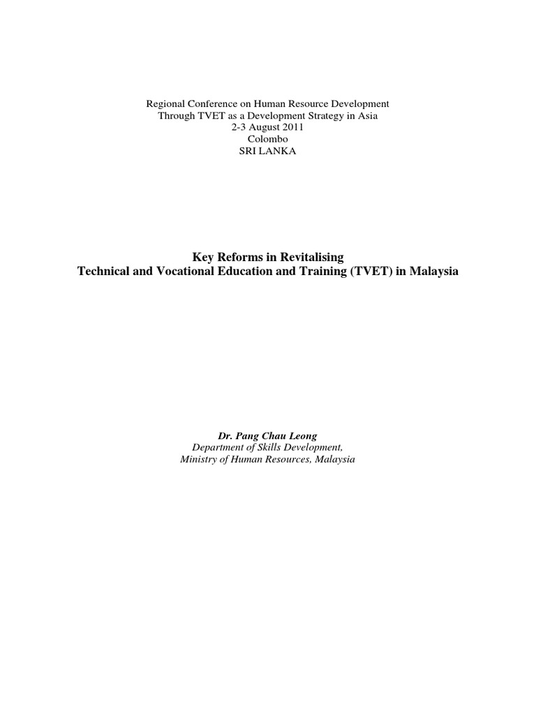 TVET Malaysia | Download Free PDF | Vocational Education | Economies