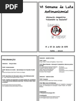 Folder Vi Semana Da Luta Antimanicomial Fafia 2013 -Grande