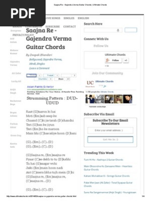 Saajna Re Gajendra Verma Guitar Chords Ultimate Chords Film Production Districts Cinema Of India