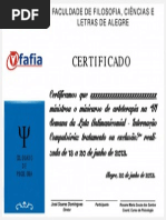 Certificado Vi Luta Antimanicomial Fafia 2013 - Minicurso - Sem Nome
