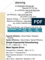 Line Balancing: Workstation Task Task Time Stn. Time Idle Time