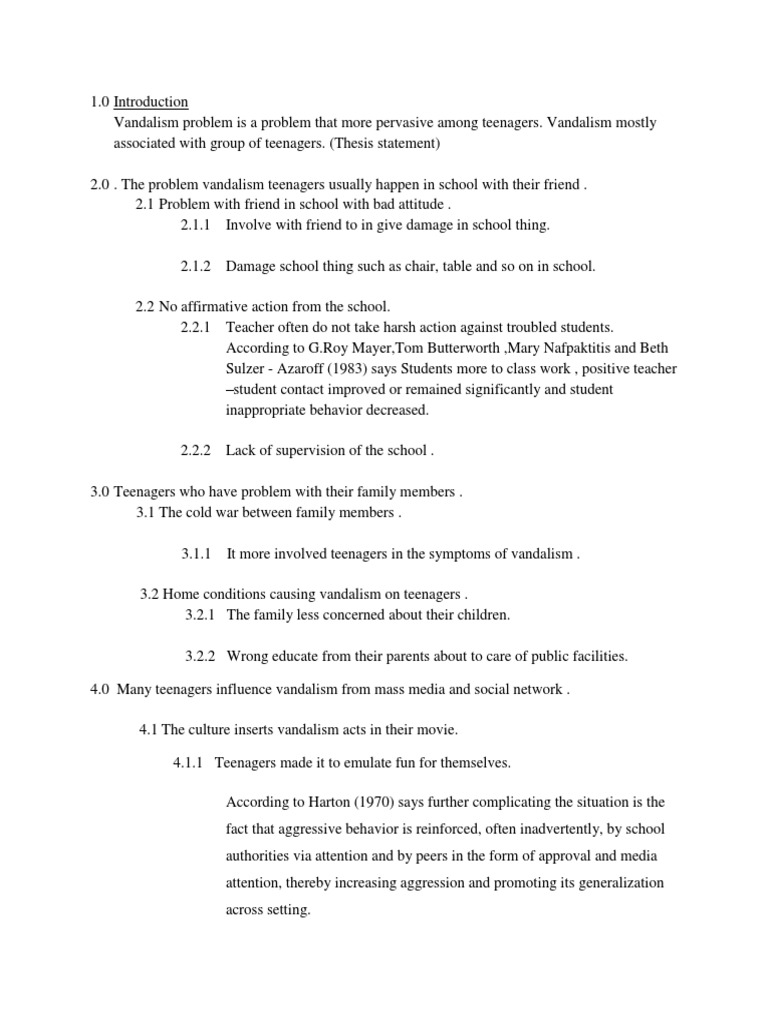 Effects of vandalism essay picture