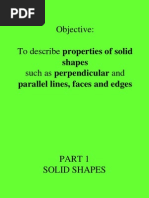 Objective: To Describe Properties of Solid Such As Perpendicular and