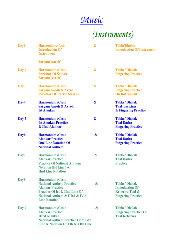Instrumental Music | PDF