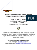 NHHS Booster Club Bullroast Flier 2014
