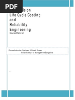 Download Life Cycle Costing and Reliability Engg by SAMEER ALI KHAN SN20916580 doc pdf