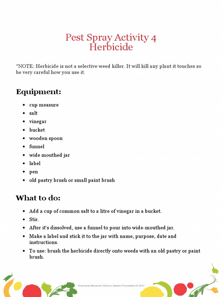 Homemade Herbicide Recipe Guide | PDF