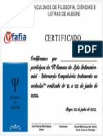 Certificado Vi Luta Antimanicomial Fafia 2013 - Participante - Sem Nome
